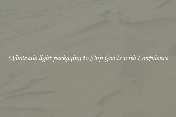 Wholesale light packaging to Ship Goods with Confidence