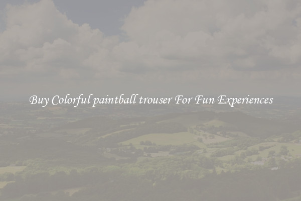 Buy Colorful paintball trouser For Fun Experiences