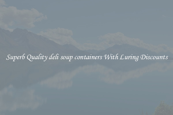 Superb Quality deli soup containers With Luring Discounts
