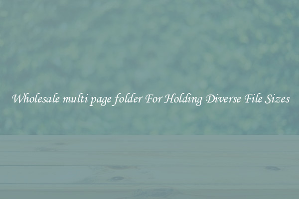 Wholesale multi page folder For Holding Diverse File Sizes