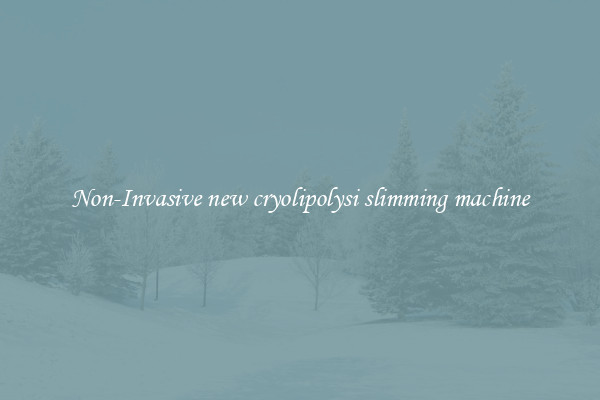 Non-Invasive new cryolipolysi slimming machine