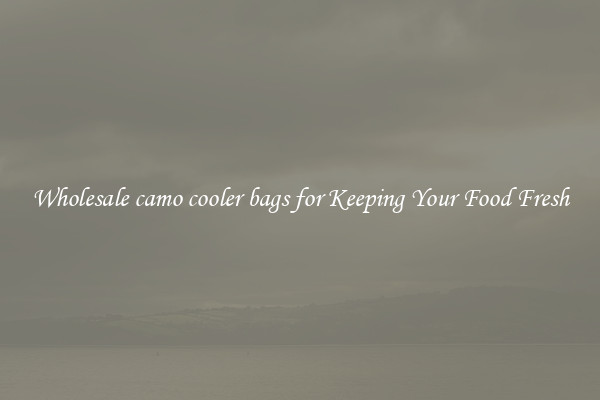 Wholesale camo cooler bags for Keeping Your Food Fresh