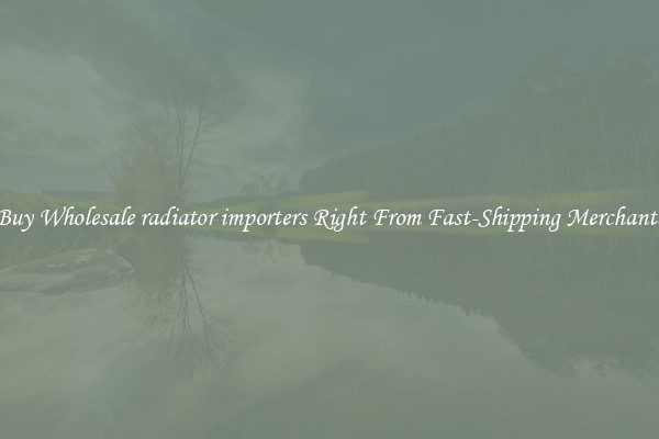 Buy Wholesale radiator importers Right From Fast-Shipping Merchants