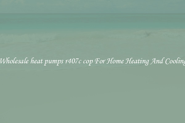 Wholesale heat pumps r407c cop For Home Heating And Cooling
