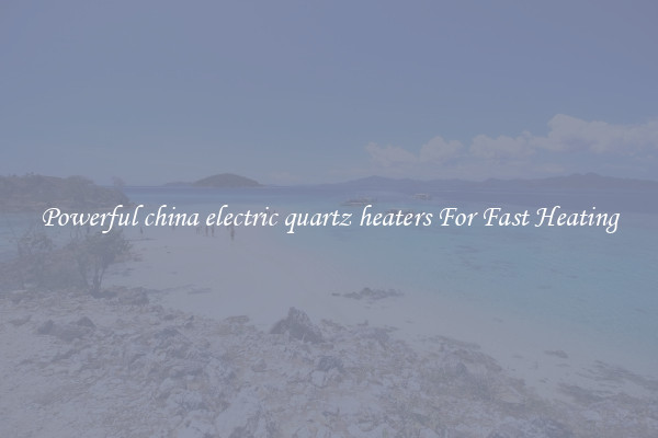 Powerful china electric quartz heaters For Fast Heating