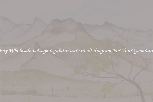 Buy Wholesale voltage regulator avr circuit diagram For Your Generator