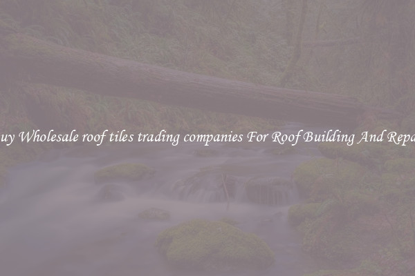 Buy Wholesale roof tiles trading companies For Roof Building And Repair